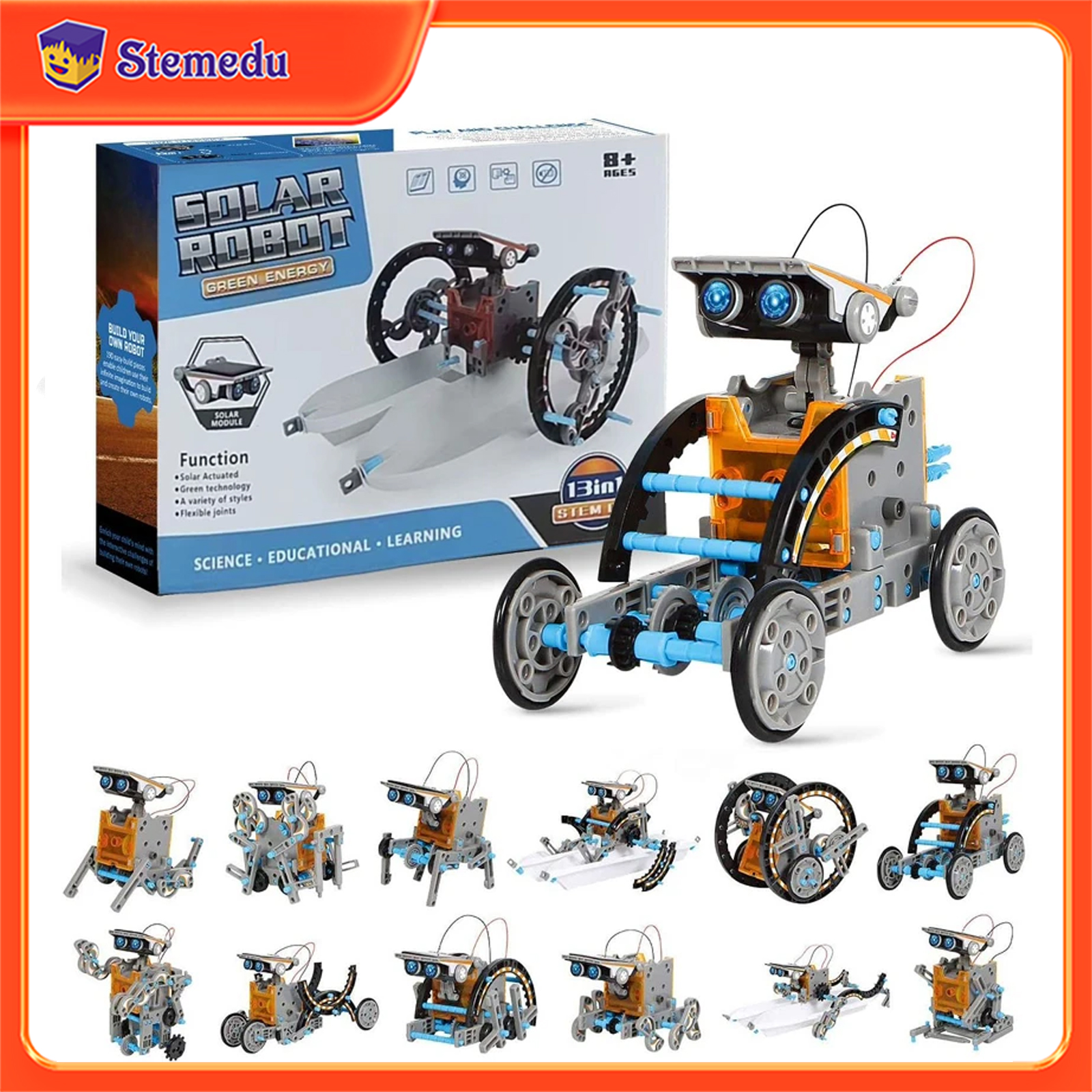 13 in 1 Solar Powered Robot Sc - Renewable Energy Kits review and price